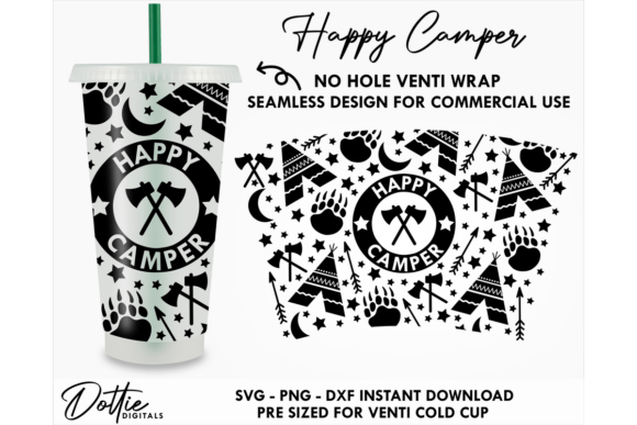 Camping Cold Cup SVG