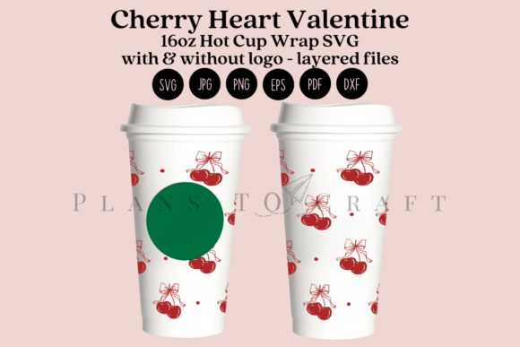Cherry Heart Valentine 16oz Hot Cup Wrap Review