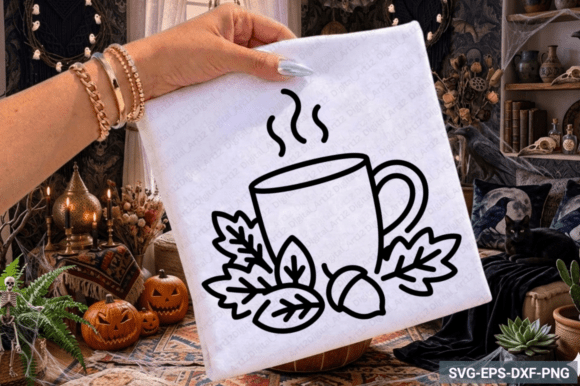 Coffee Cup Autumn Leaves SVG Review