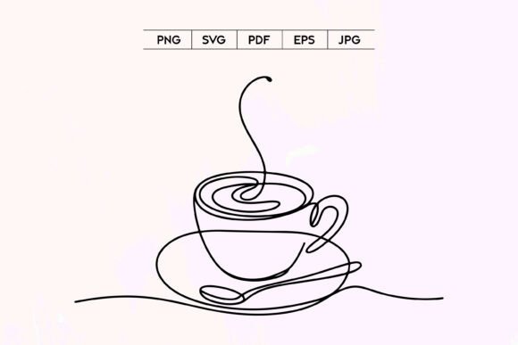 Coffee Cup Line Art SVG Minimal Drink