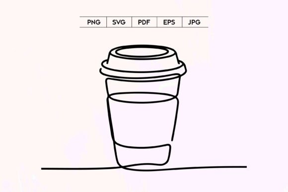 Coffee to Go Cup Line Art SVG File Review