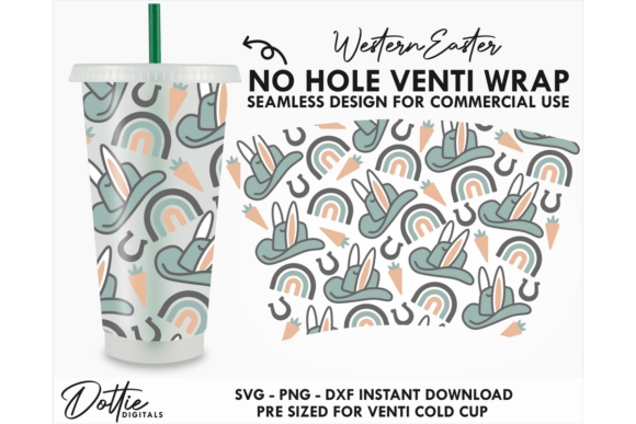 Cowboy Easter Cold Cup SVG