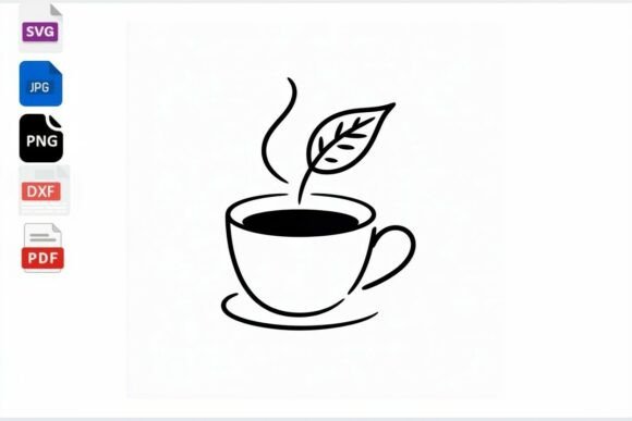 Cute Coffee Tea Cup with Leaf SVG Review