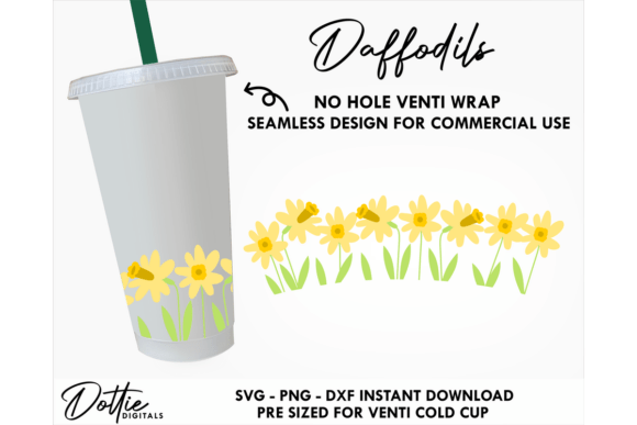 Daffodil Cold Cup No Hole SVG 24oz Review