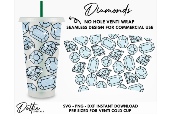 Diamonds Cold Cup SVG
