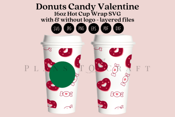 Donuts Candy Valentine 16oz Hot Cup Wrap Review