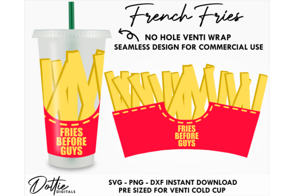 French Fries Cold Cup SVG Design Review