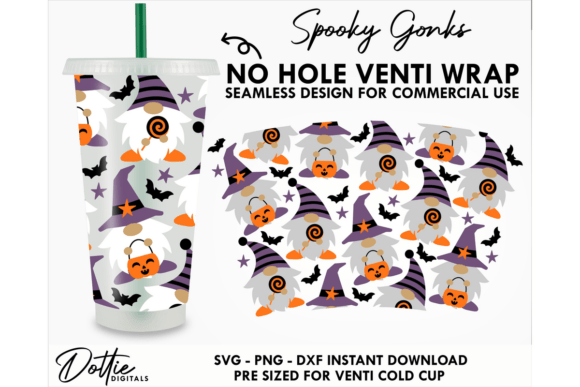 Halloween Gnome Cold Cup SVG