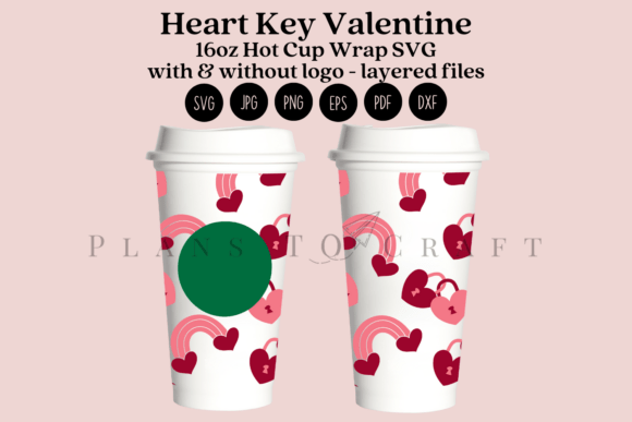 Heart Key Valentine 16oz Hot Cup Wrap Review