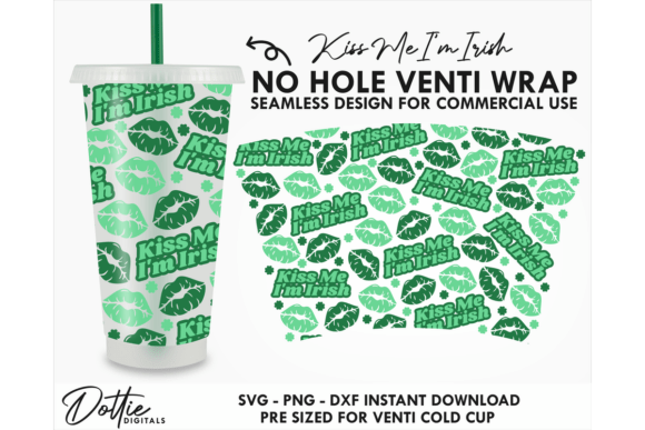 Kiss Me Cold Cup No Hole SVG 24oz