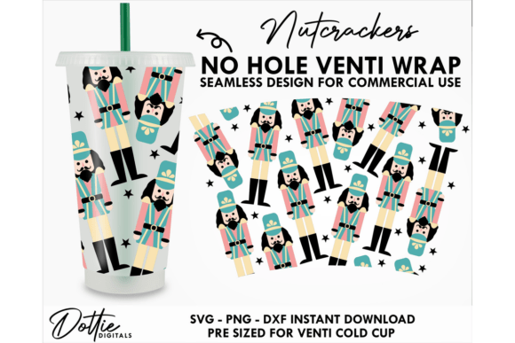 Nutcrackers Cold Cup No Hole SVG 24oz