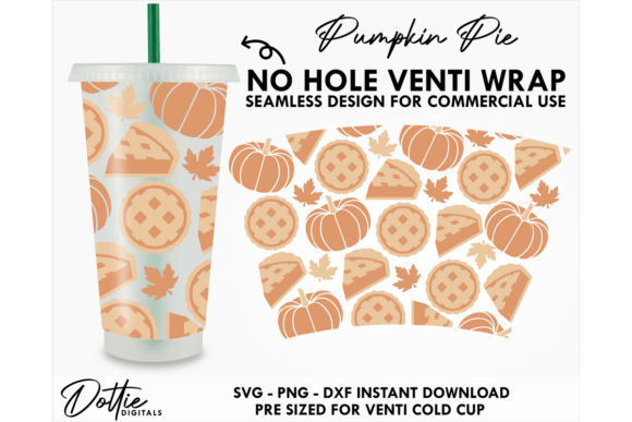 Pumpkin Pie Cold Cup No Hole SVG