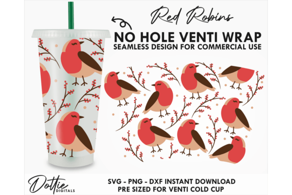 Robins Xmas Cold Cup SVG Design Review
