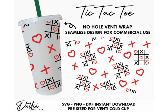 Tic Tac Toe Cold Cup No Hole SVG 24oz Review