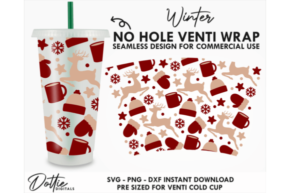 Winter Cold Cup No Hole SVG 24oz Review